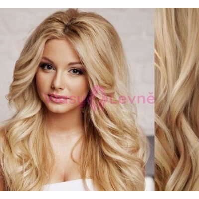 Clip in rychlopás 43cm, vlnitý - PŘÍRODNÍ/SVĚTLEJŠÍ BLOND